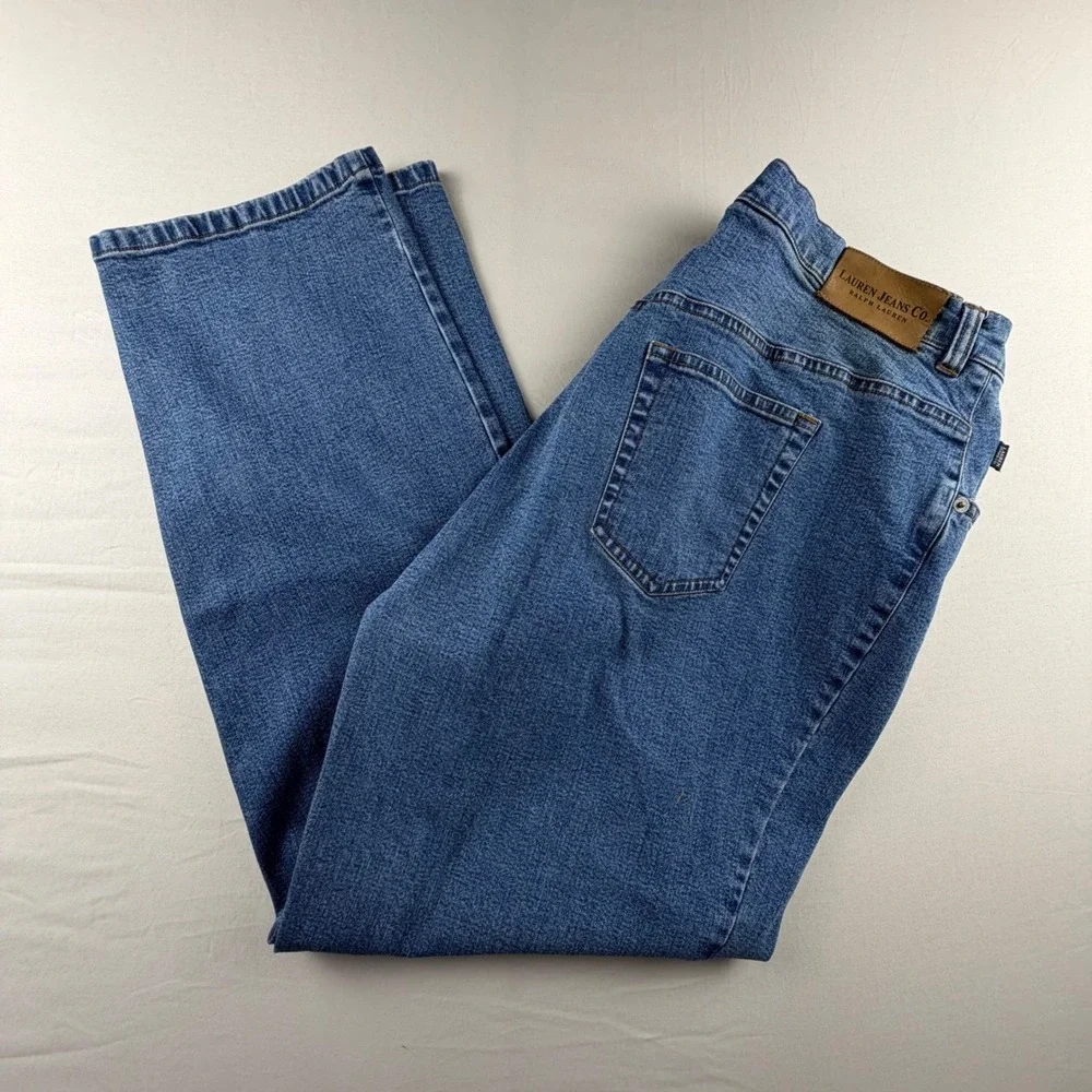 Lauren Ralph Lauren Jeans Straight Leg Womens 16PW Blue Denim Stretch Pants 0181